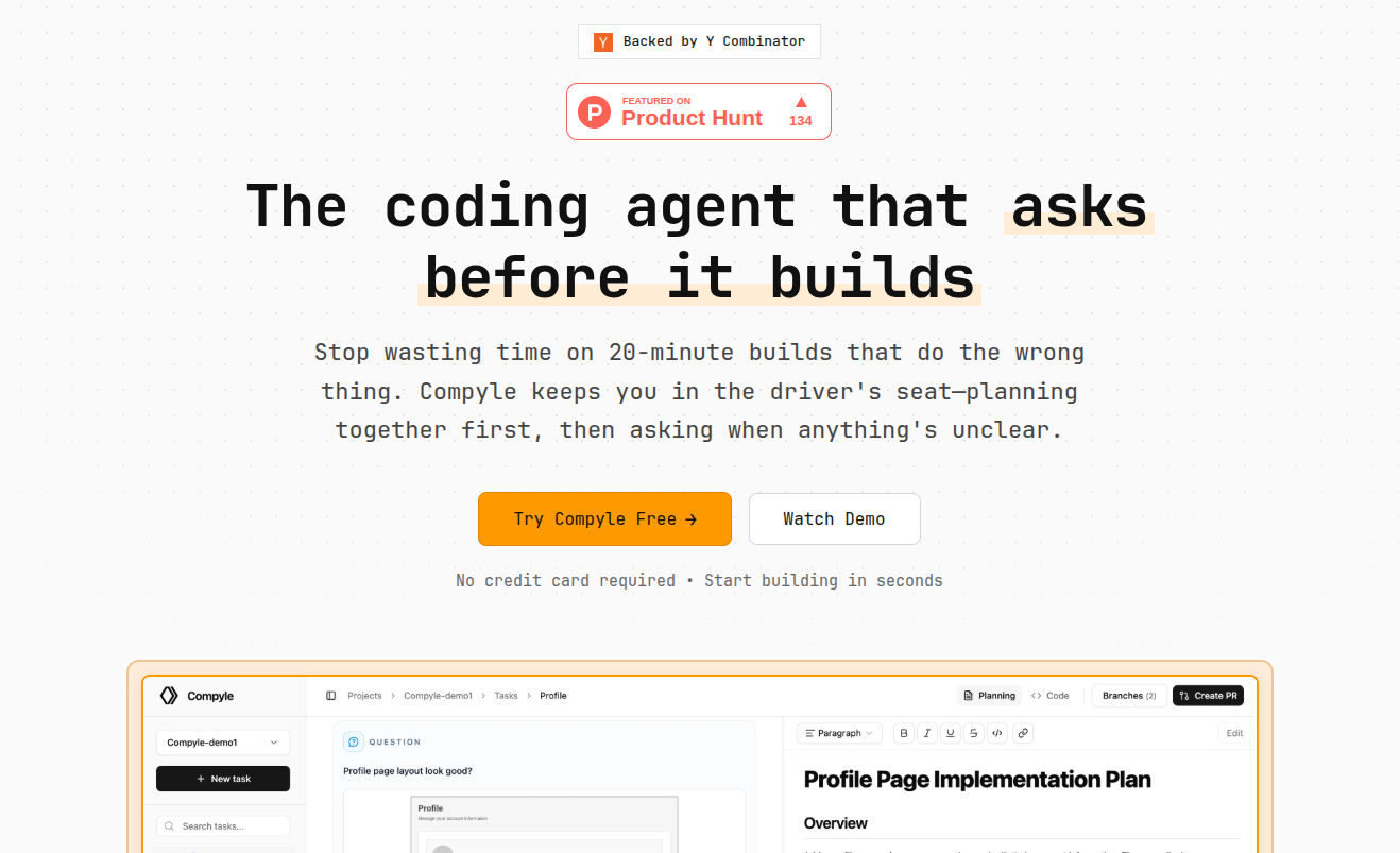 Compyle landing image
